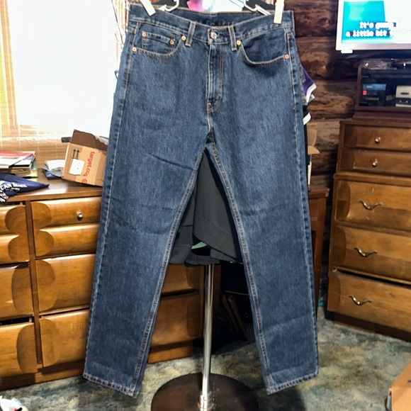 NWOT - MENS LEVIS 505 REGULAR DENIM JEANS STRAIGHT LEG SIZE 33 W 34 L - Picture 1 of 12
